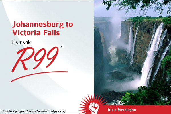 Fly Africa Victoria Falls - Johannesburg Special